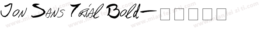 Jon Sans Trial Bold字体转换